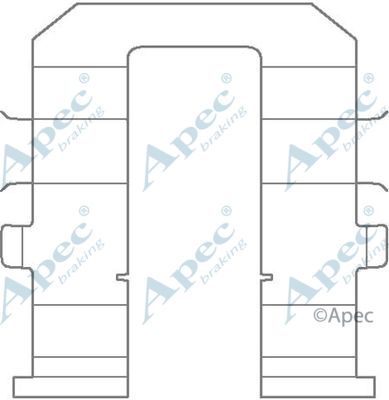 APEC BRAKING Piederumu komplekts, Disku bremžu uzlikas KIT1143